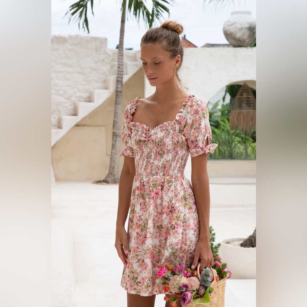 NWT Hazel & Folk Charlotte Mini Dress | Garden Party